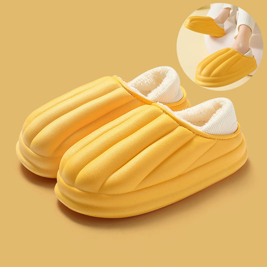 Shelltop Slippers Plush Design Indoor Outdoor Waterproof Shoes